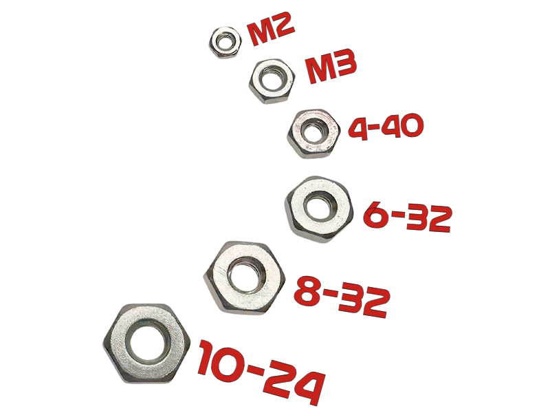 Hex Nut (5pcs) (choose size)