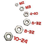 Hex Nut (5pcs) (choose size)