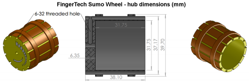 Sumo Wheel hub dimensions